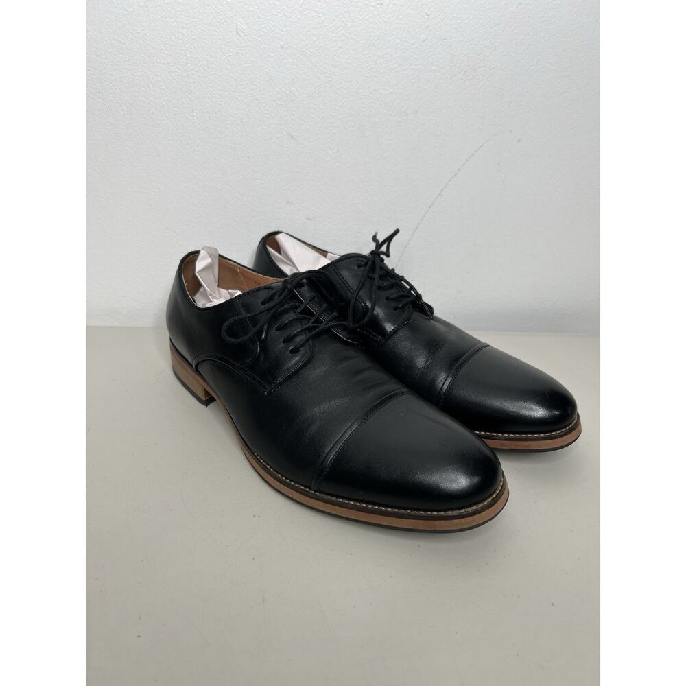 Florsheim Surge Cap Toe Oxford Men’s Black Leather Shoes Size 11D